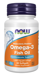 Omega-3 Fish Oil, Molecularly Distilled Softgels