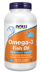 Omega-3, Molecularly Distilled Fish Softgels