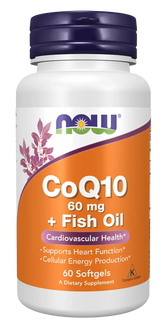 CoQ10 60 mg + Fish Oil Softgels