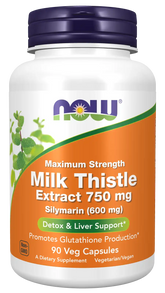 Milk Thistle Extract 750 mg Silymarin (600 mg), Maximum Strength Veg Capsules