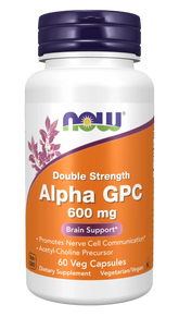 Alpha GPC, Double Strength 600 mg Veg Capsules