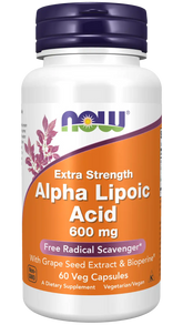 Alpha Lipoic Acid, Extra Strength 600 mg Veg Capsules