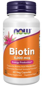 Biotin 5,000 mcg Veg Capsules