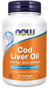 Cod Liver Oil, Extra Strength 1,000 mg Softgels