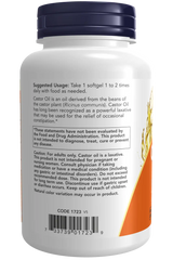Castor Oil 650 mg Softgels