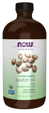 Castor Oil in Glass Bottle, Organic