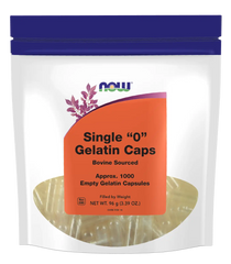 Empty Capsules, Gelatin, Single "0"