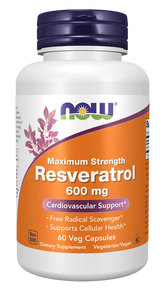 Resveratrol, Maximum Strength 600 mg Veg Capsules