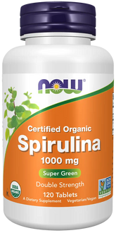 Spirulina, Double Strength, Organic 1000 mg Tablets