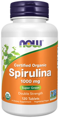 Spirulina, Double Strength, Organic 1000 mg Tablets