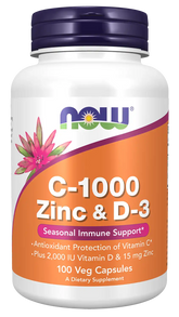 C-1000 Zinc & D-3 Veg Capsules