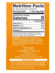 Turmeric Ginger Tea, Organic
