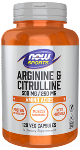Arginine & Citrulline 500 mg / 250 mg Veg Capsules