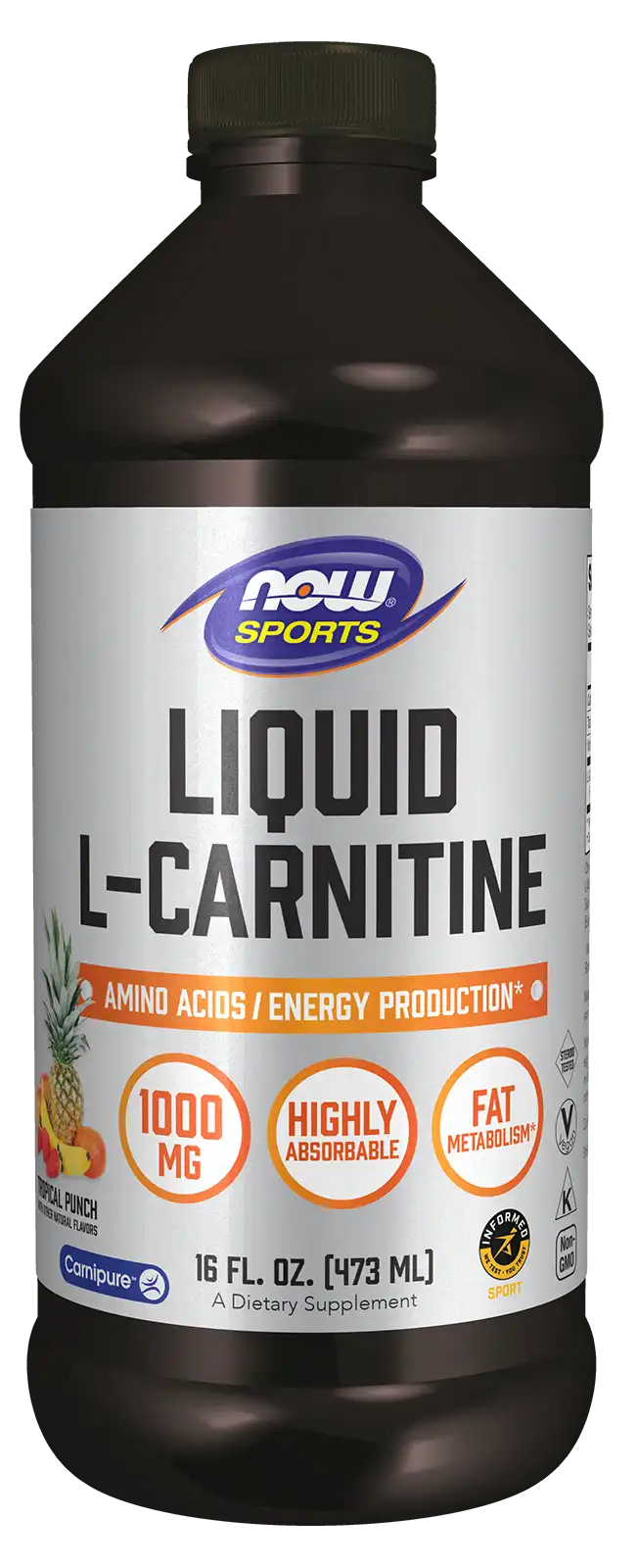 L-Carnitine Liquid 1000 mg, Tropical Punch