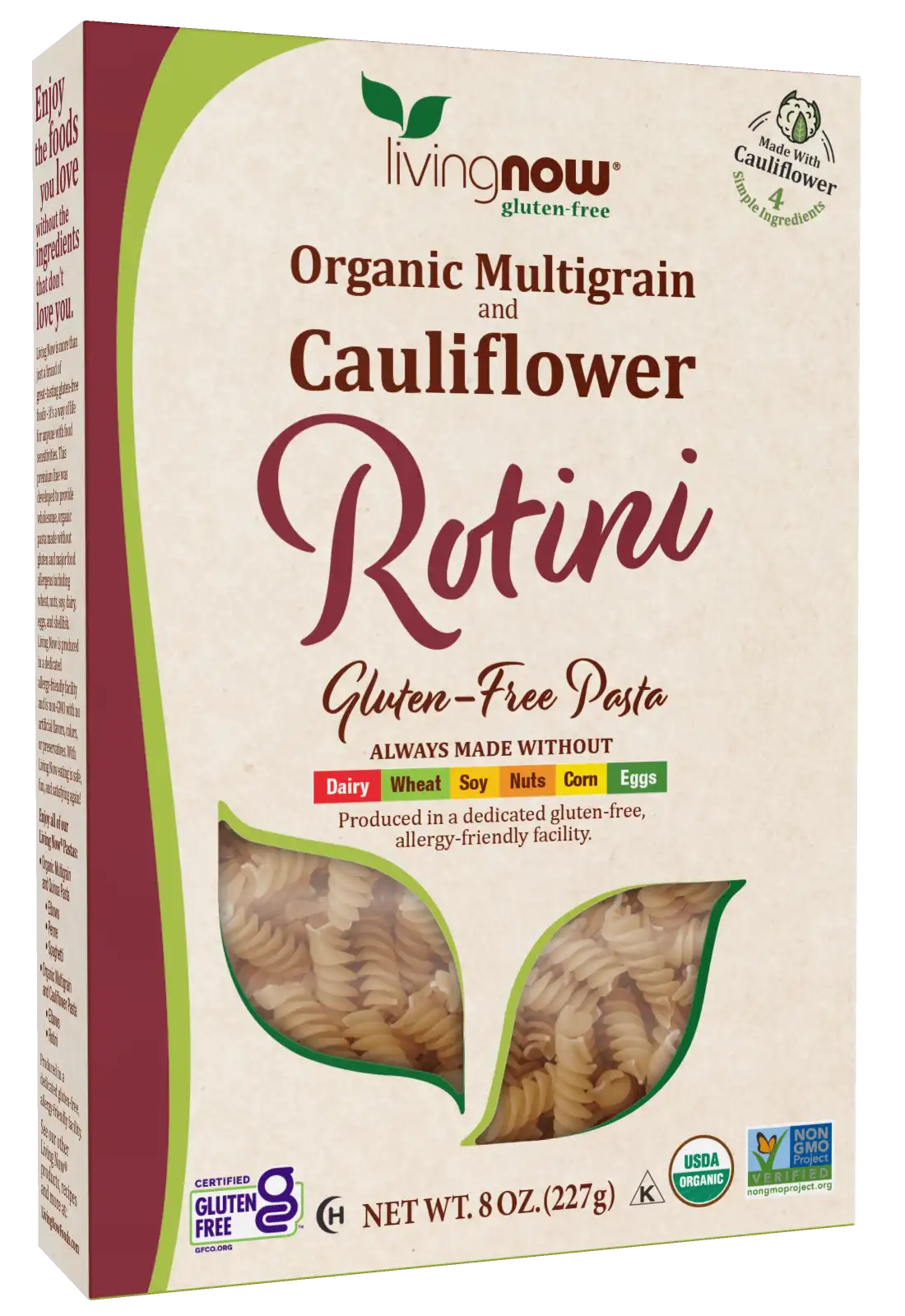 Cauliflower and Multigrain Rotini Pasta, Organic