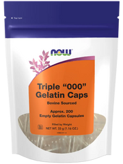Empty Capsules, Gelatin, Triple "000"