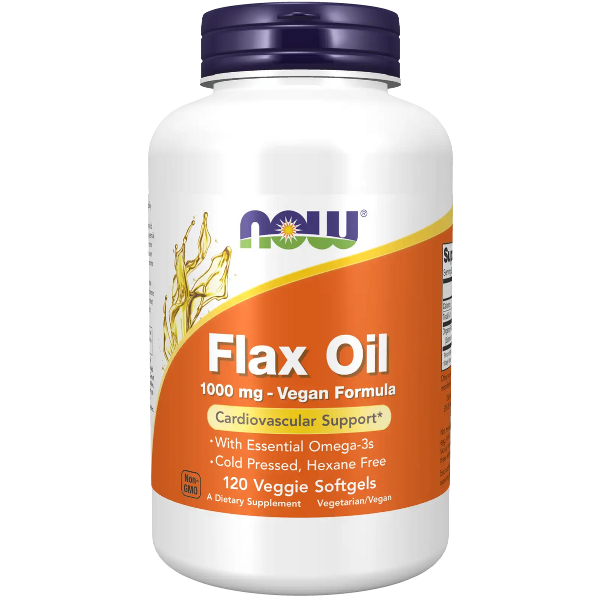 Flax Oil 1000 mg Vegan Formula Veggie Softgels