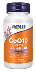 CoQ10 60 mg + Fish Oil Softgels