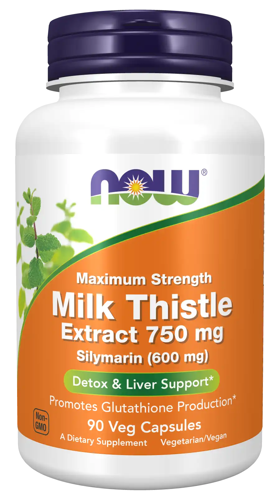 Milk Thistle Extract 750 mg Silymarin (600 mg), Maximum Strength Veg Capsules