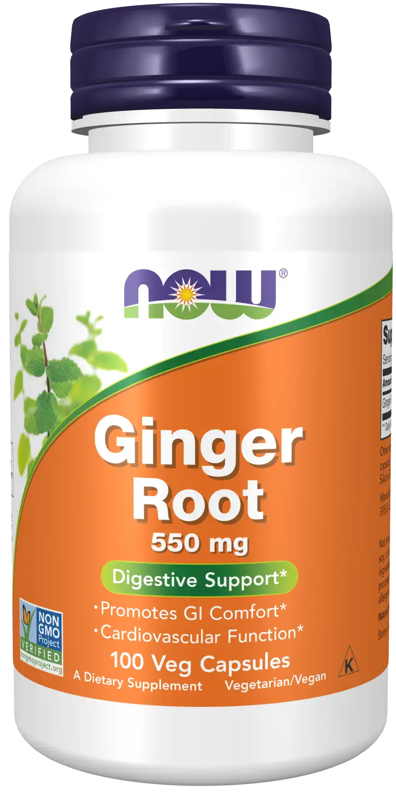 Ginger Root 550 mg Veg Capsules