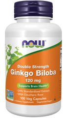 Ginkgo Biloba, Double Strength 120 mg Veg Capsules