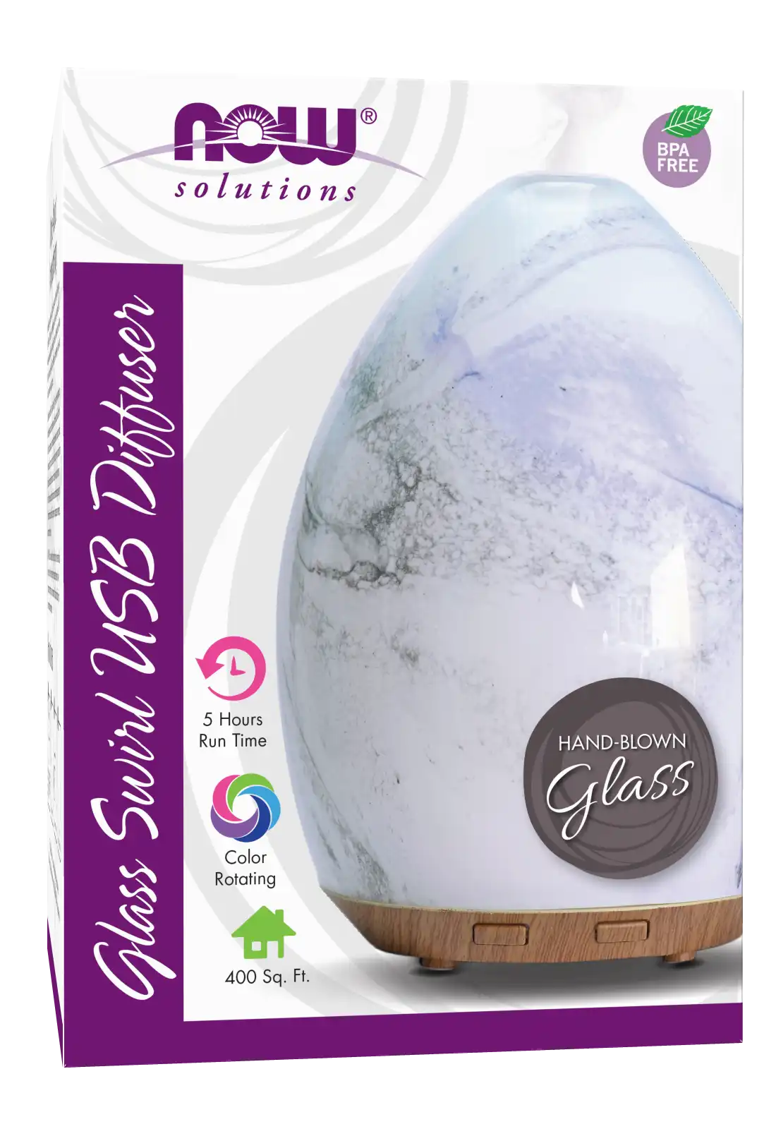 Ultrasonic Glass Swirl USB Oil Diffuser