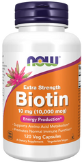 Biotin 10 mg (10,000 mcg), Extra Strength Veg Capsules