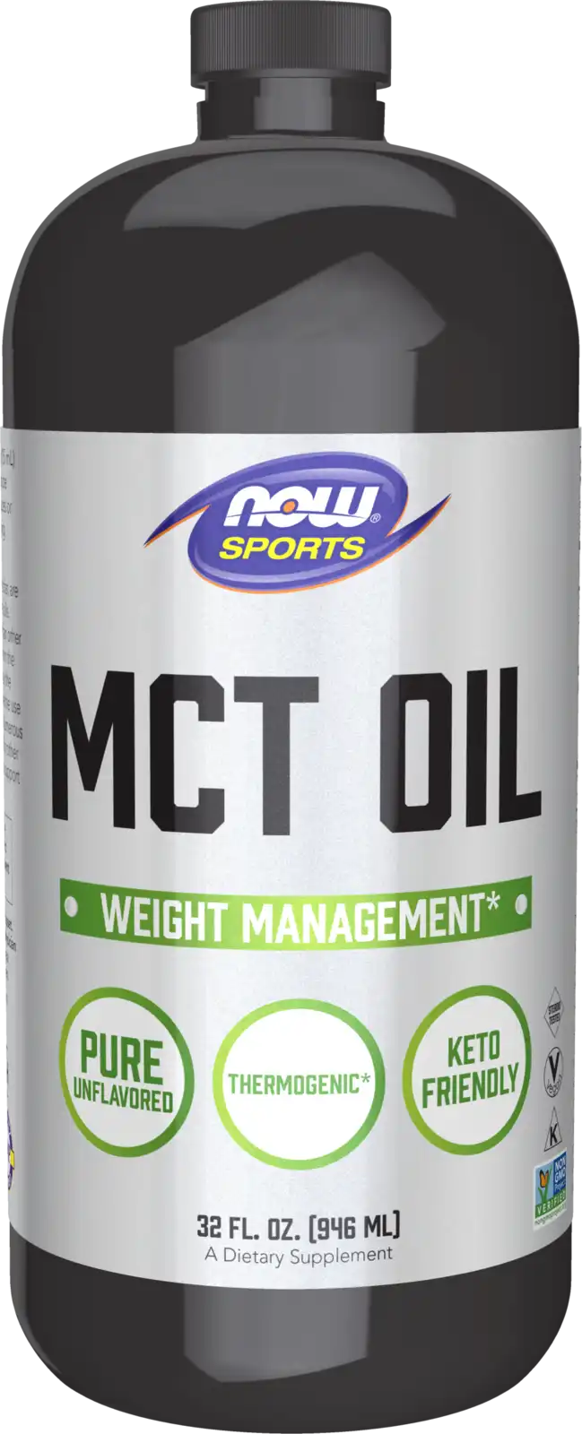 MCT Oil Liquid in Plastic Bottle