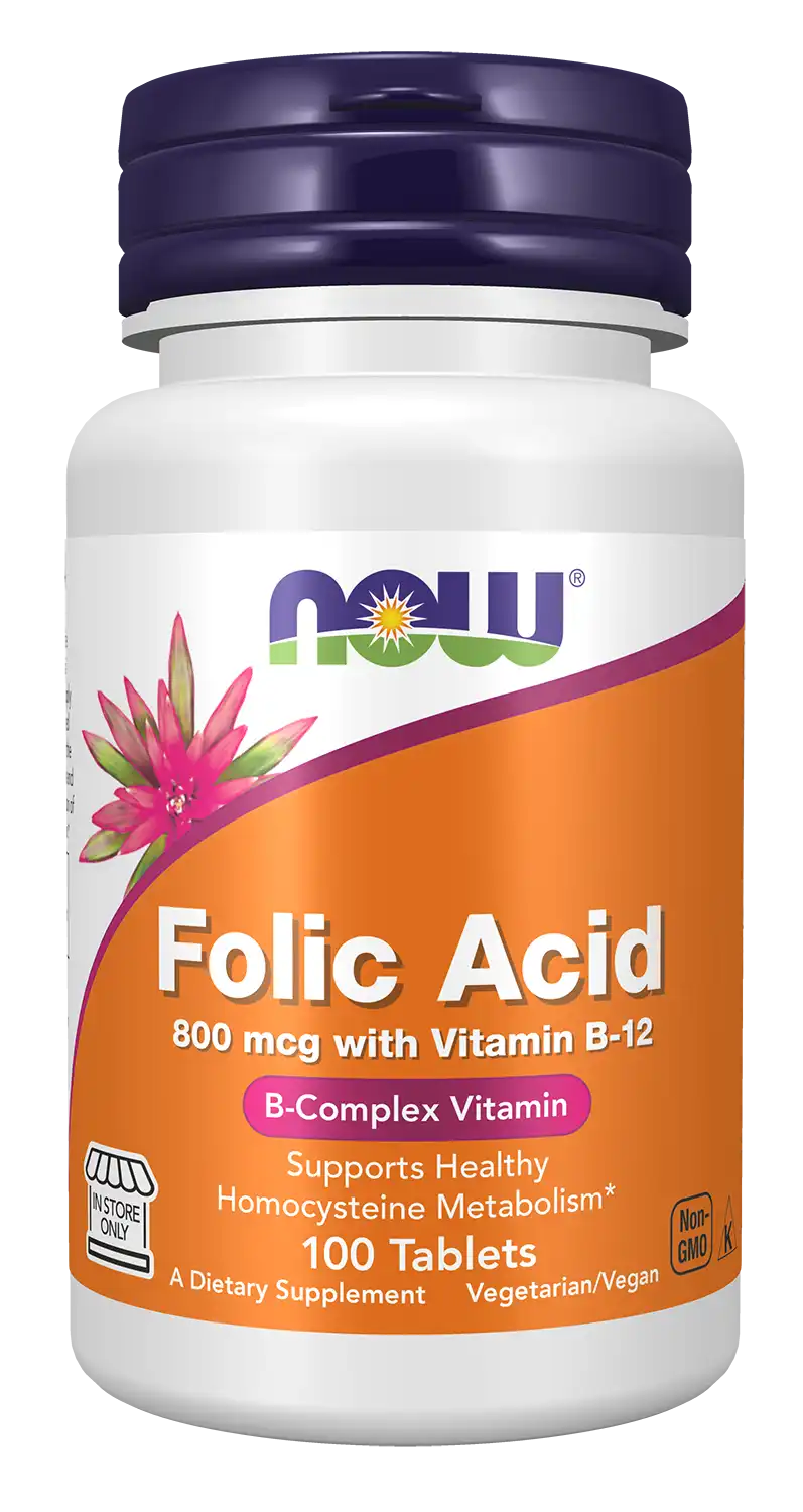 Folic Acid 800 mcg with Vitamin B-12 Tablets