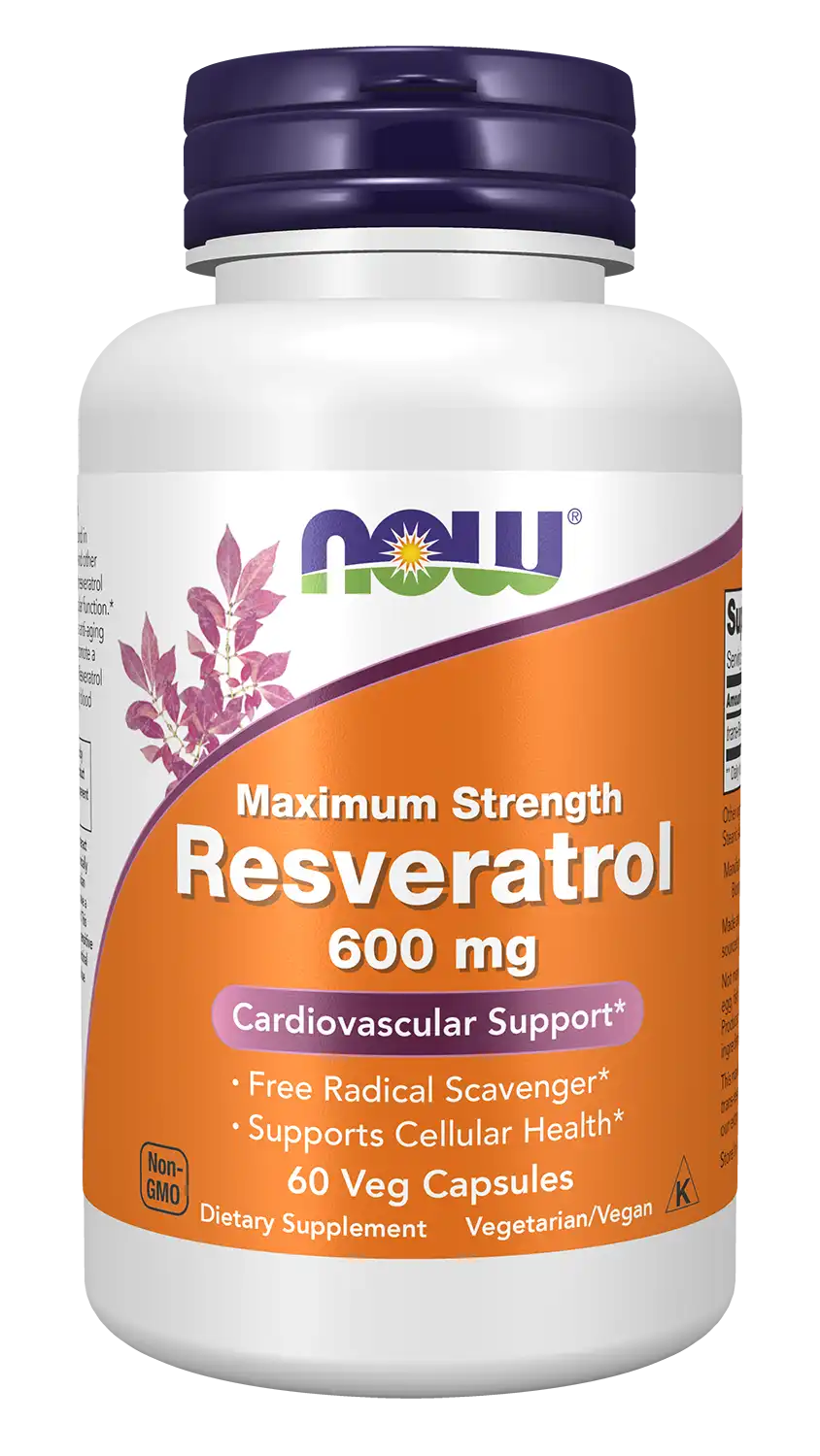 Resveratrol, Maximum Strength 600 mg Veg Capsules