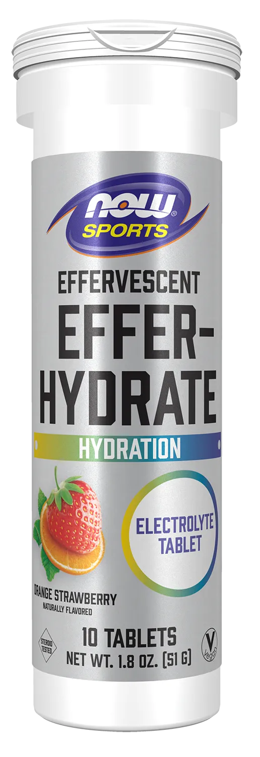 Effer-Hydrate Effervescent Orange Strawberry Tablets