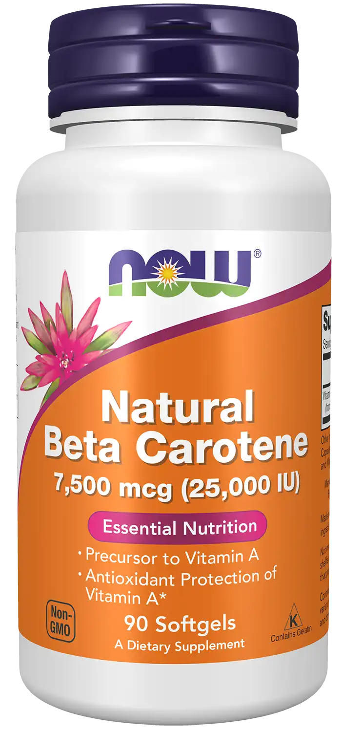 Beta Carotene, Natural 7,500 mcg Softgels