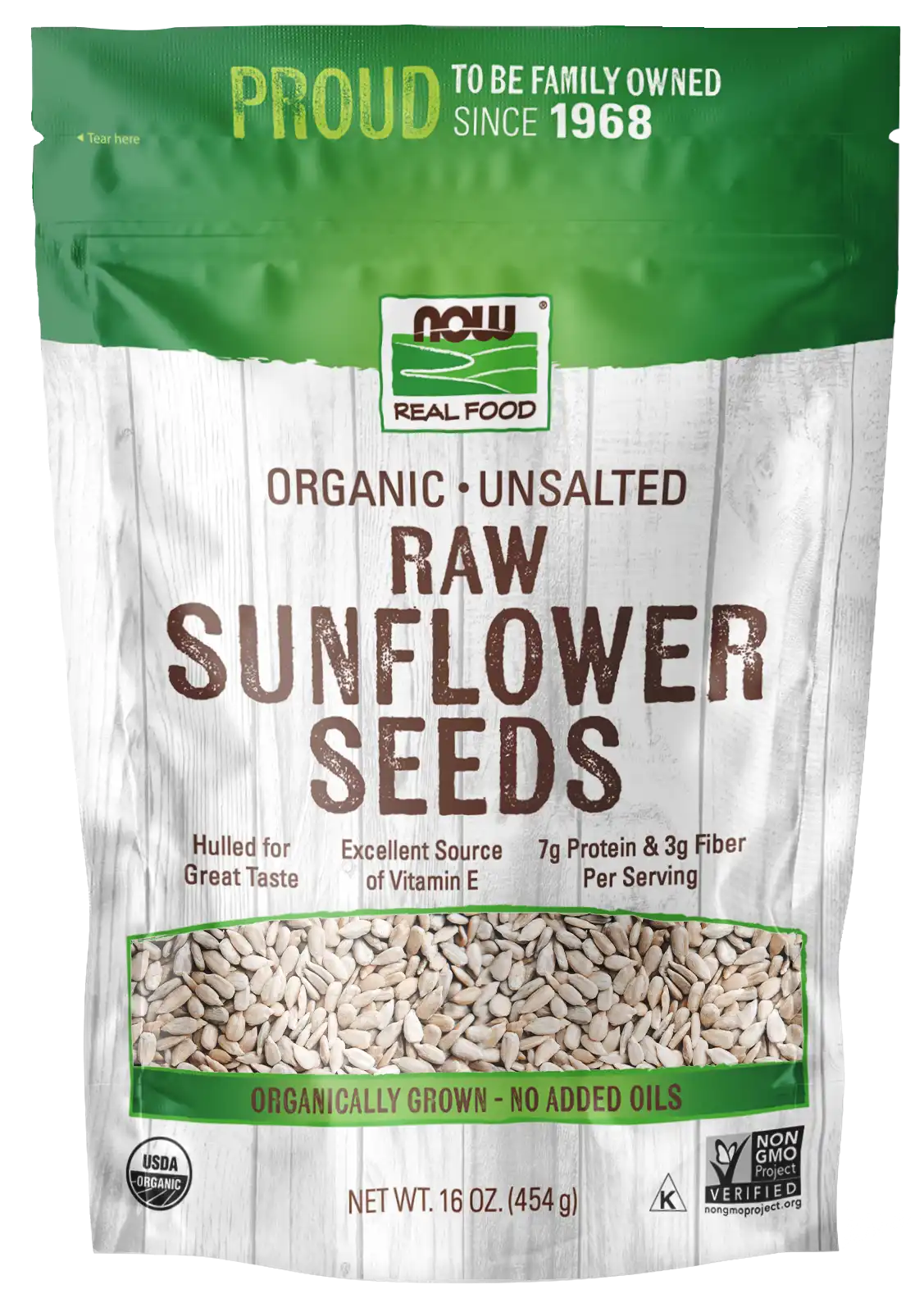 Sunflower Seeds, Organic, Raw & Unsalted
