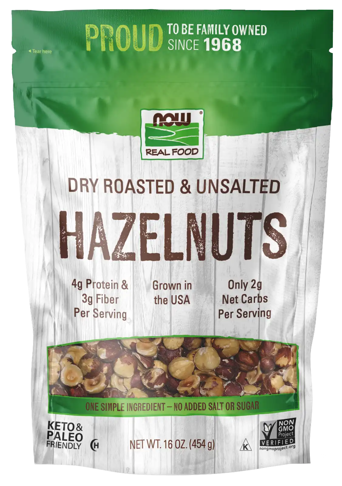 Hazelnuts, Dry Roasted & Unsalted