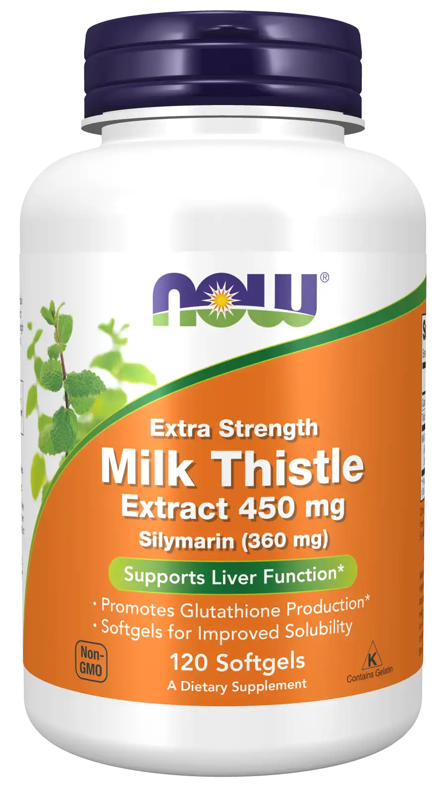 Milk Thistle Extract, Extra Strength 450 mg Softgels