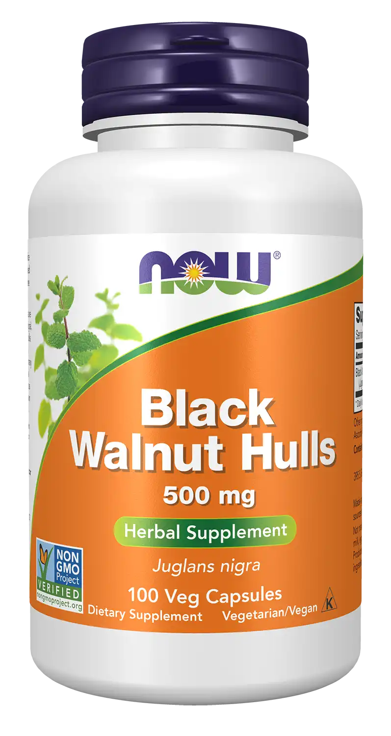Black Walnut Hulls 500 mg Veg Capsules