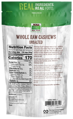 Cashews, Whole, Raw & Unsalted