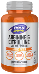 Arginine & Citrulline 500 mg / 250 mg Veg Capsules